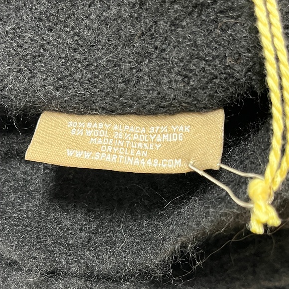 Spartina 449 Alpaca Blend Black Sleeveless Cardigan Vest Sz S - Picture 8 of 9